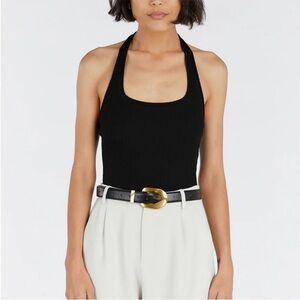 DISSH Eddison Black Knit Halter Top Size Small